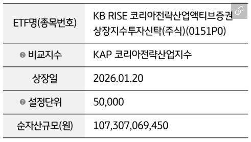 RISE 코리아전략산업액티브 ETF의 기본정보